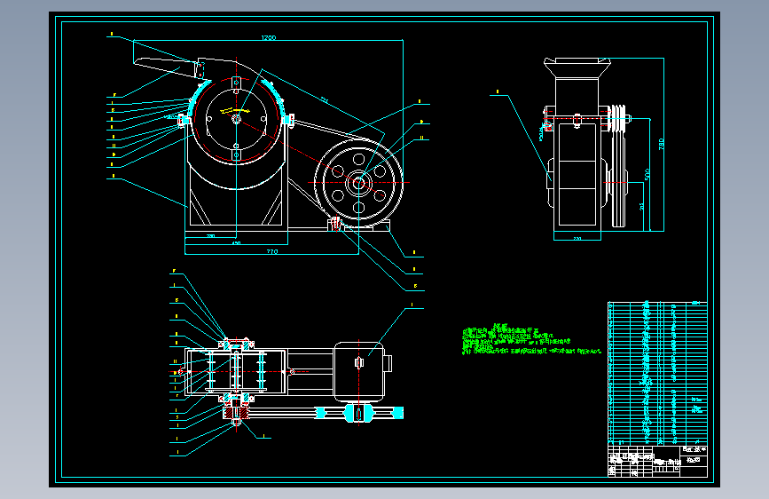 谷物锤片破碎机的设计CAD+说明书