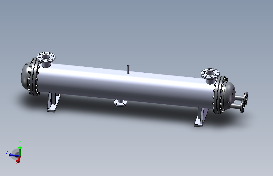 管壳式蒸发器和冷凝器3D模型