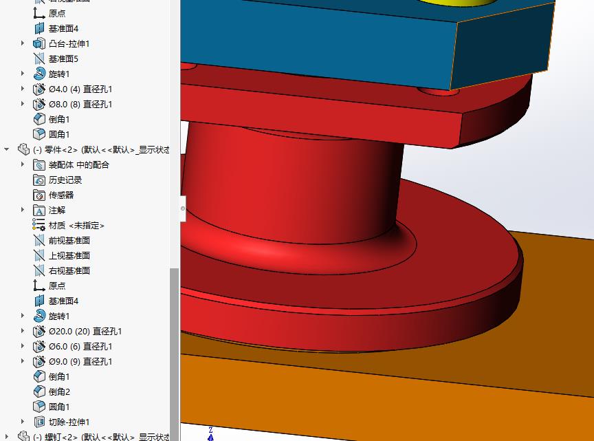加工CA6140车床法兰盘4个9孔夹具三维SW+CAD