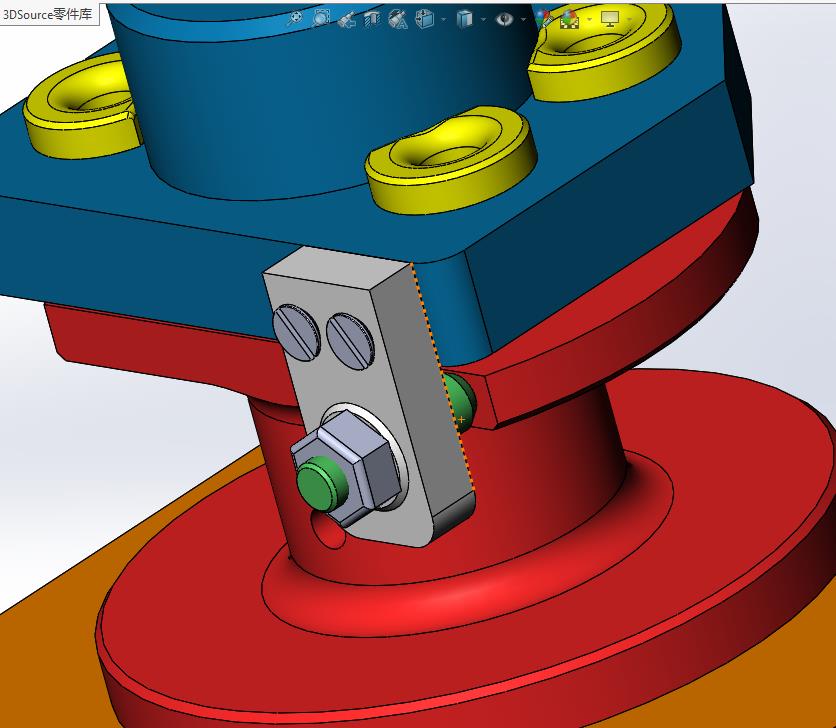 加工CA6140车床法兰盘4个9孔夹具三维SW+CAD