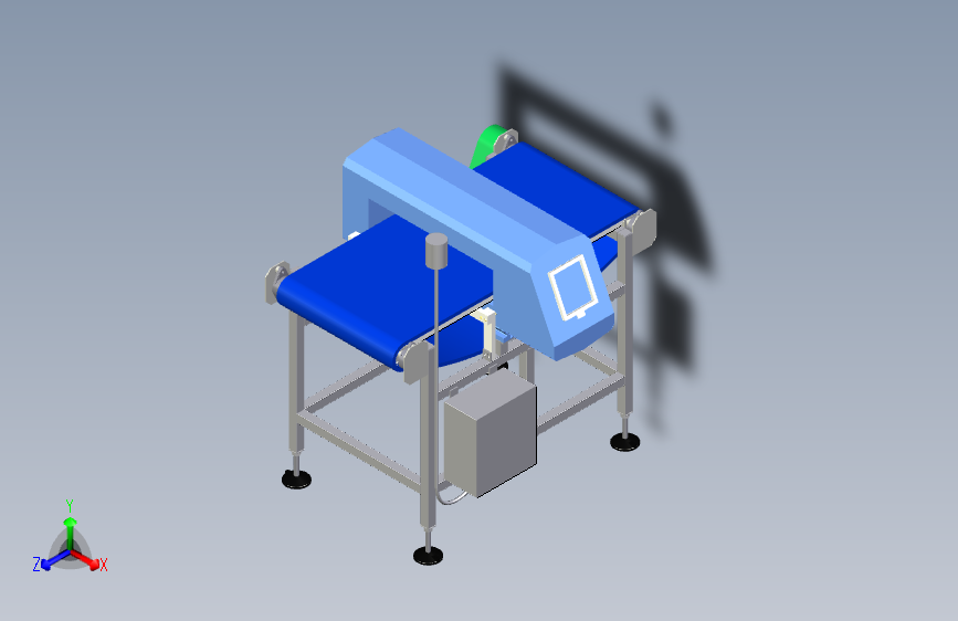 含金检部分三色报价灯皮带输送机