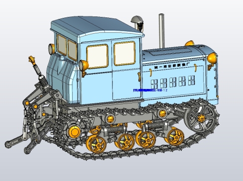 履带式拖拉机3D模型