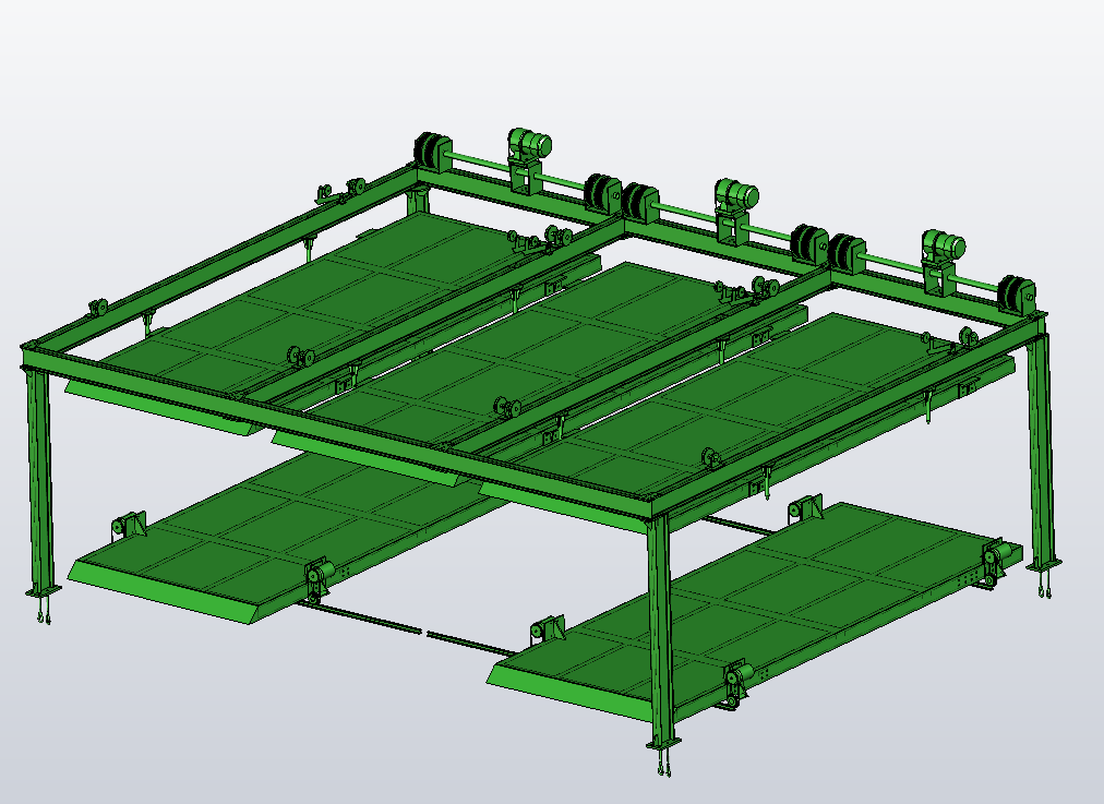 升降横移式立体停车库的升降传动系统设计STP+CAD+说明书