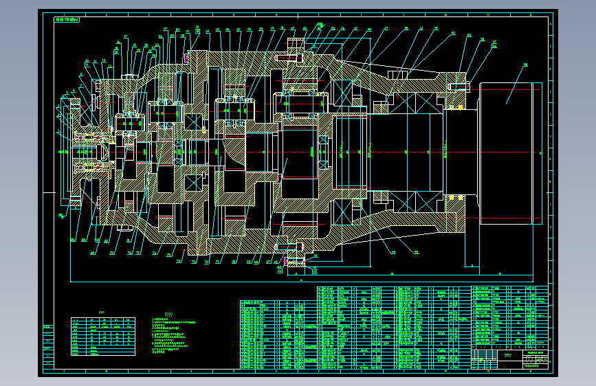 四级行星齿轮减速机CAD