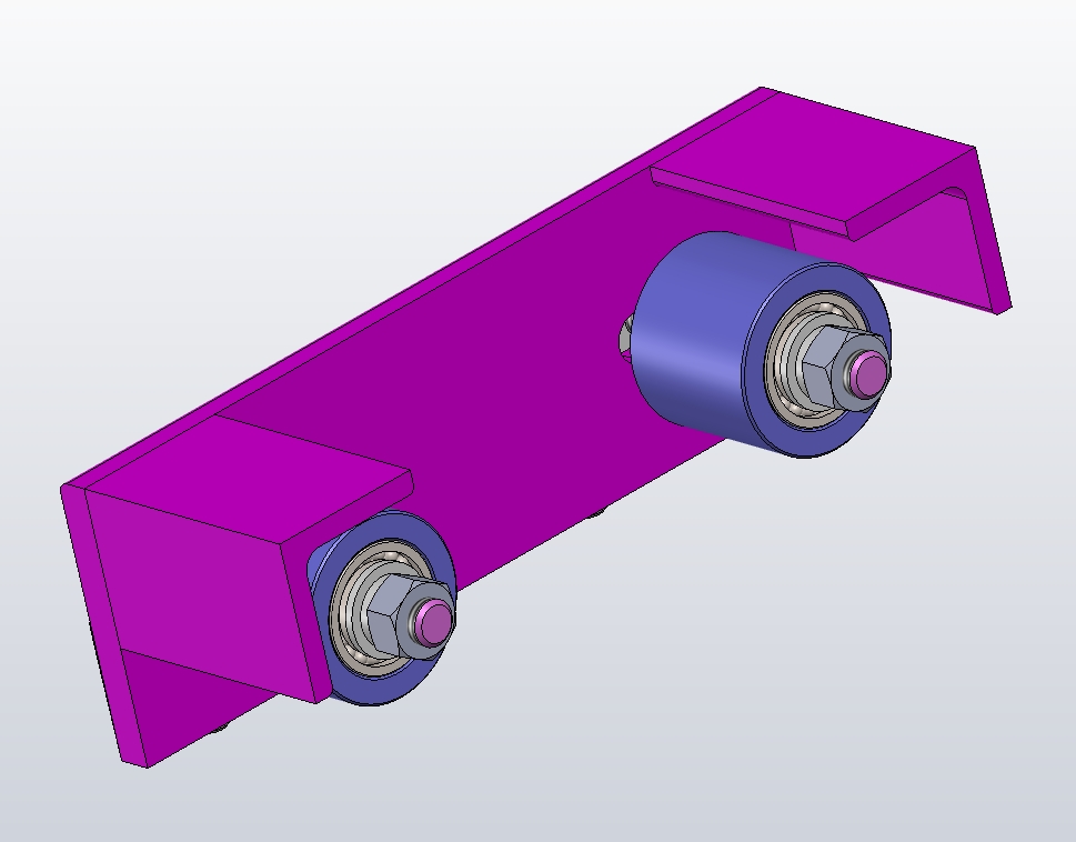 导向夹紧滚轮装置三维SW2016带参