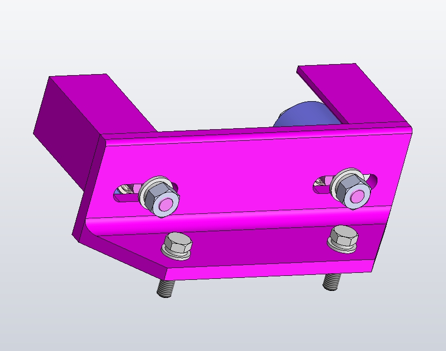 导向夹紧滚轮装置三维SW2016带参