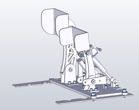 制动踏板总成3D图