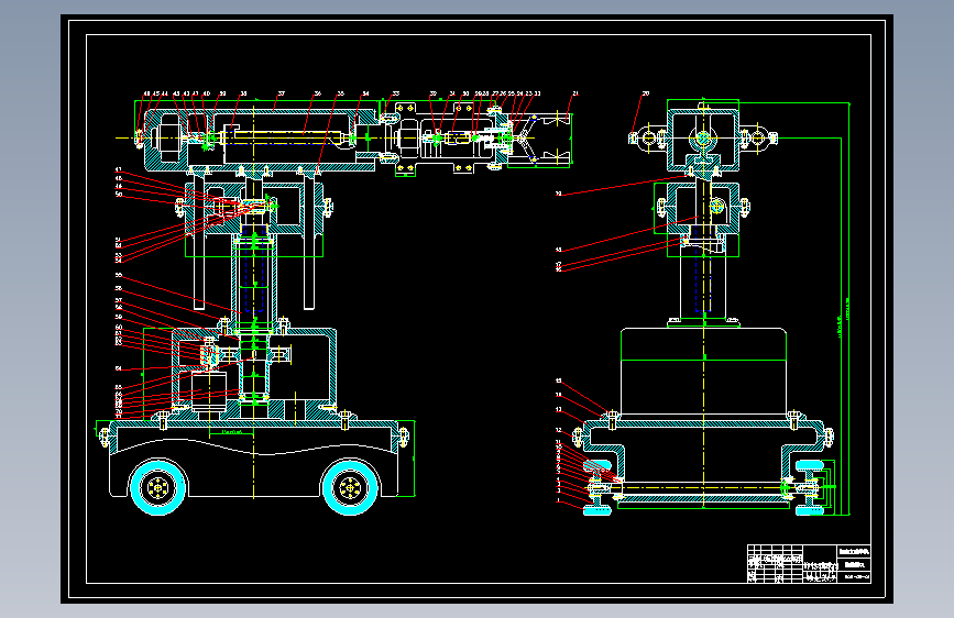 自行走式物料搬运机器人结构设计CAD+说明书