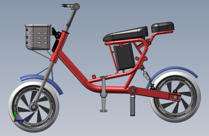 自行车 电动车维模型三维sw Solidworks 2020 模型图纸下载 懒石网