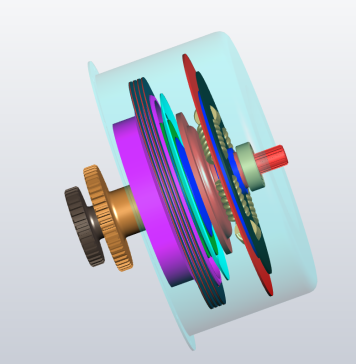 DCT湿式双离合器设计三维SW+CAD+说明