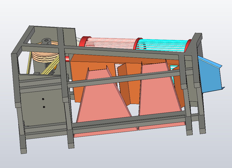 板栗筛选机三维UG+CAD