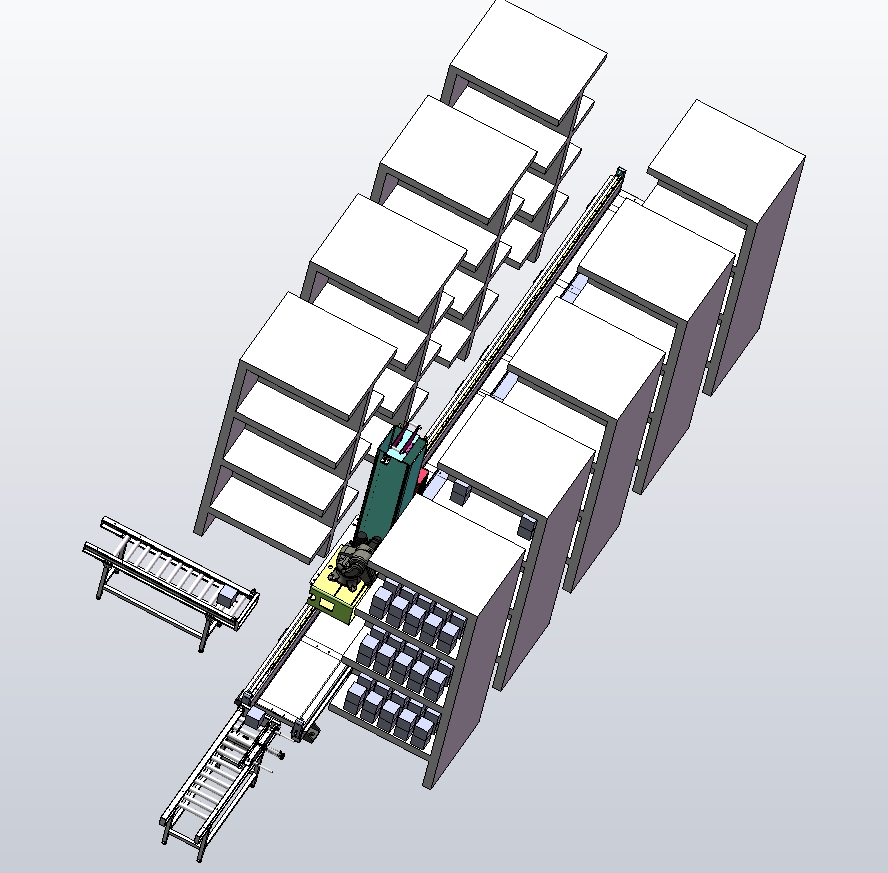 地轨机器人立体库搬运