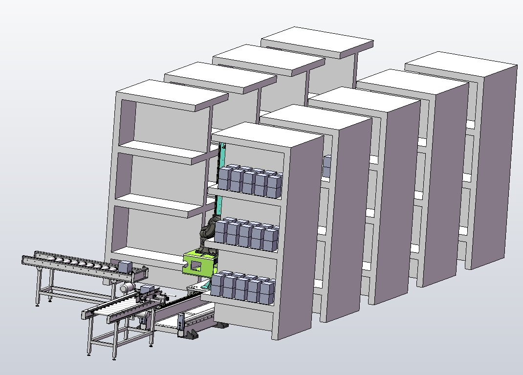 地轨机器人立体库搬运