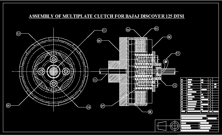 多片离合器CAD