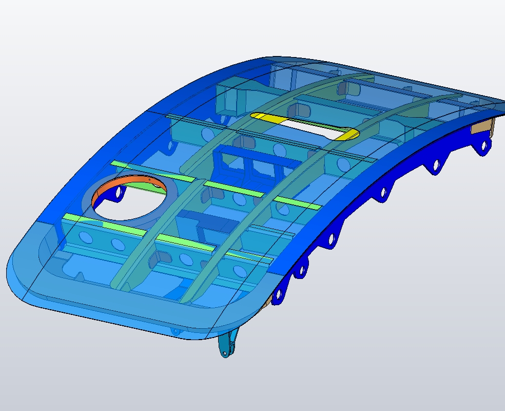 飞机应急逃生舱门及其工装模型