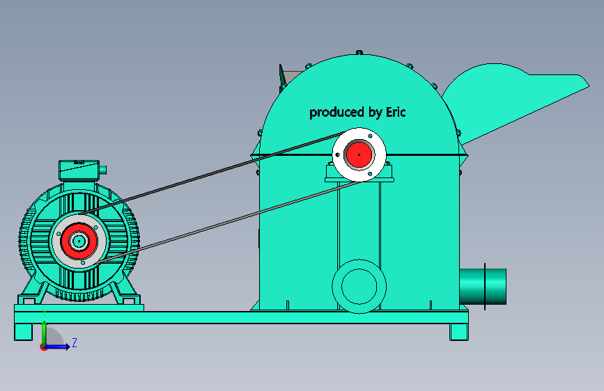 粉碎机仿真motion分析 左侧视图