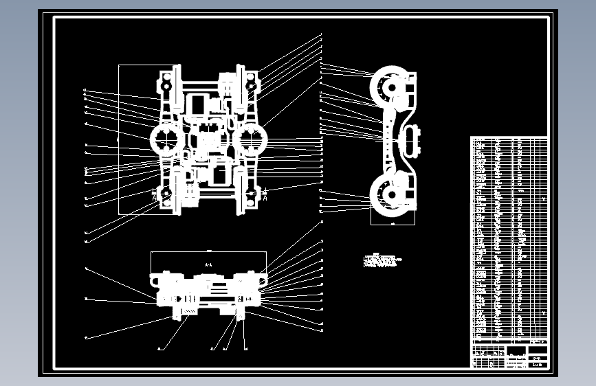 高速列车转向架设计CAD+说明