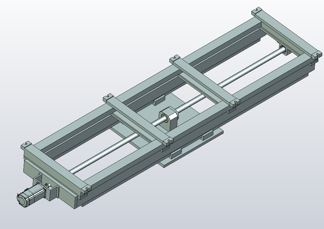 滚珠丝杠直线导轨滑台机构三维+CAD+说明书