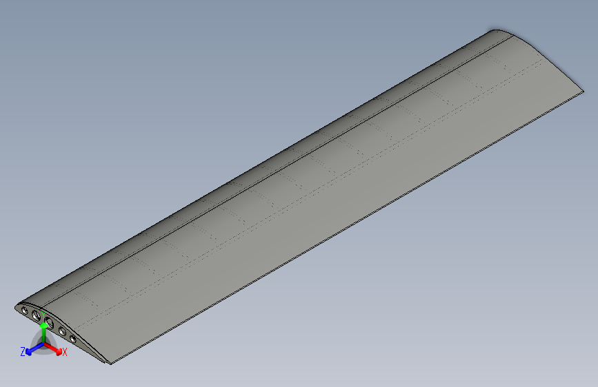 基于复合材料的机翼设计三维Step+CAD+说明 主视图