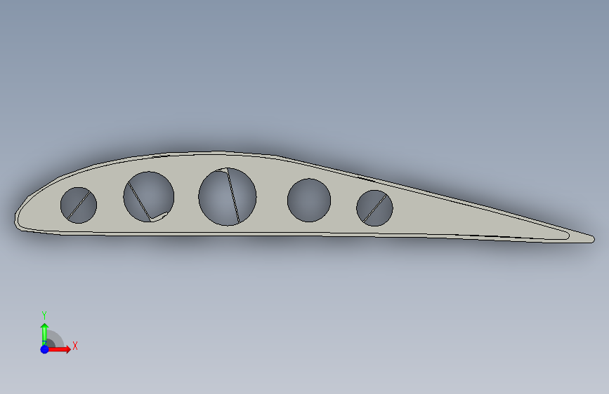 基于复合材料的机翼设计三维Step+CAD+说明 正面视图