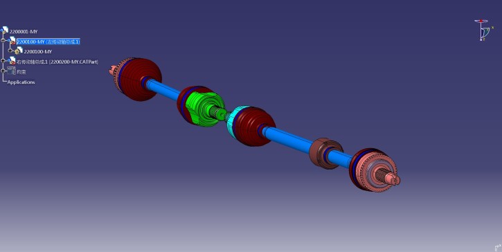 紧凑型家用轿车传动轴装置