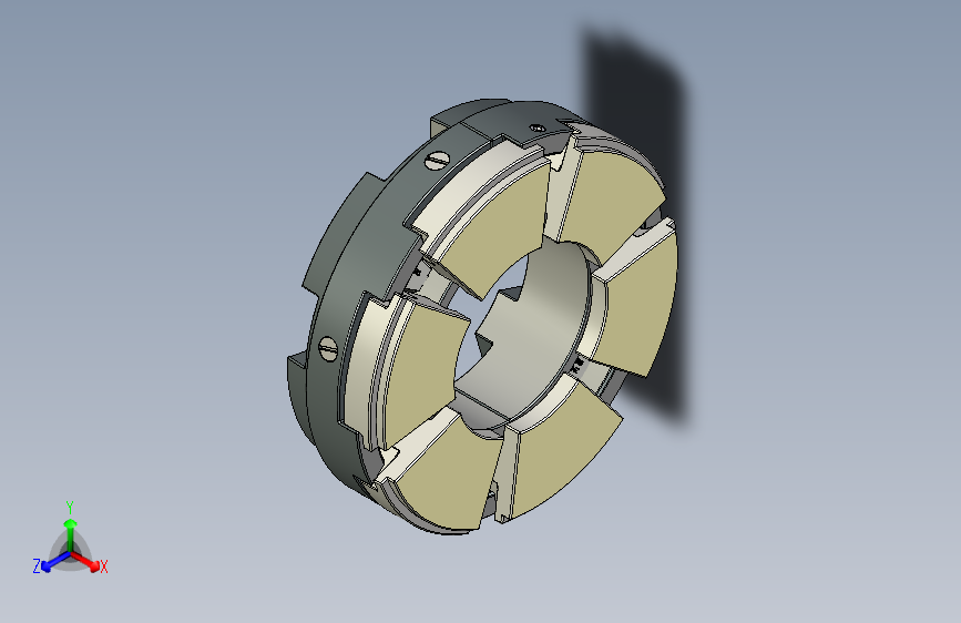 可倾瓦推力轴承设计三维Stp+CAD