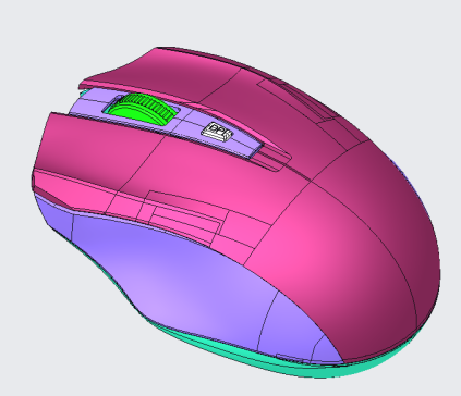 雷蛇鼠标模型Creo8.0带参