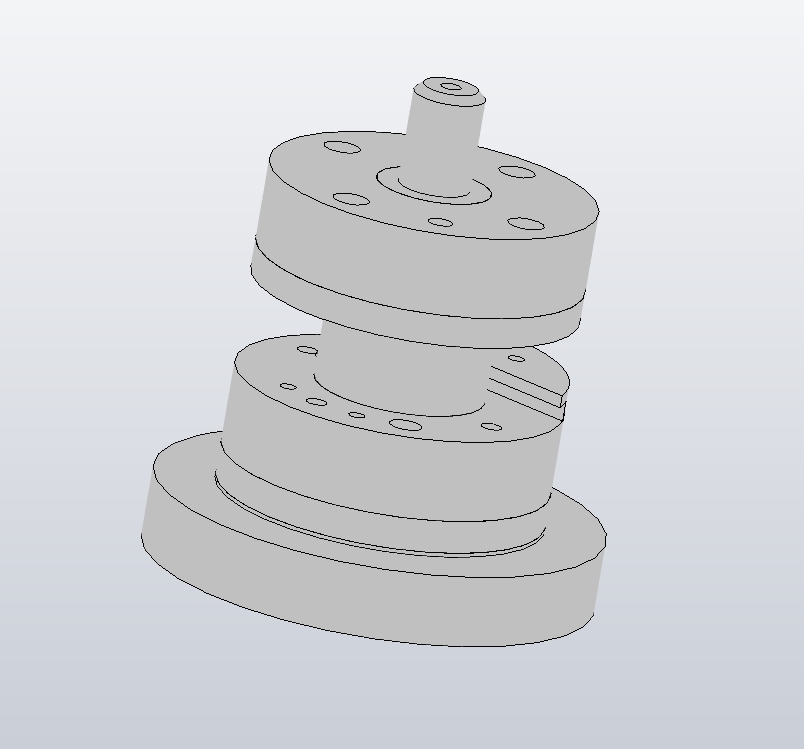 落料拉深复合模图