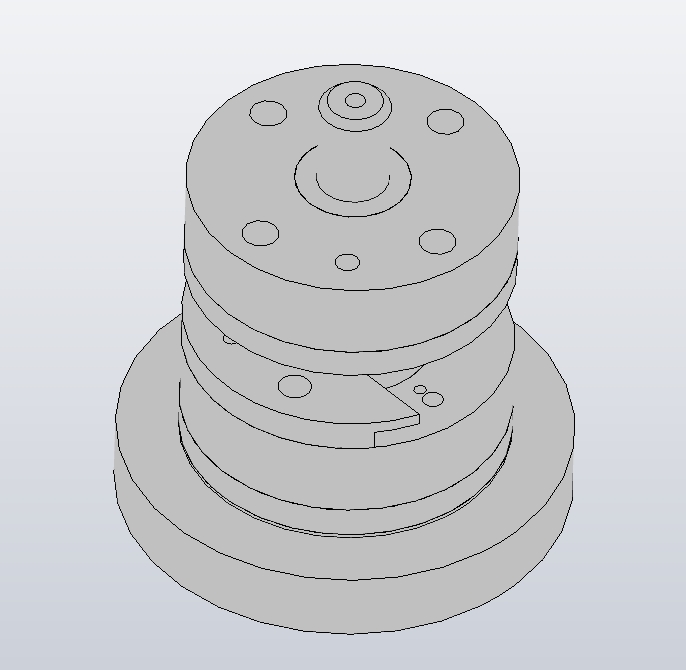 落料拉深复合模图