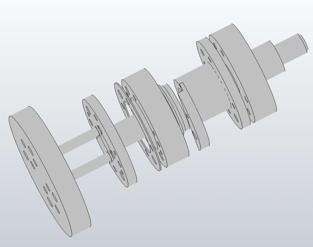 落料拉深复合模图