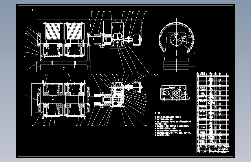 煤矿主井提升设备选型设计（单绳缠绕式提升机）CAD+说明