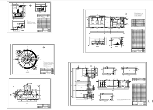 某污水处理厂一期改造工程工艺及给排水图CAD
