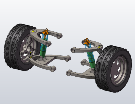 某型乘用车悬架系统开发与设计三维SW2014带参+CAD+说明