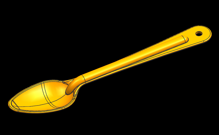 塑料汤匙勺子注塑模具设计三维UG6.0无参+CAD+说明