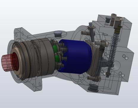 斜轴式轴向柱塞泵结构设计三维SW2016带参+CAD+说明