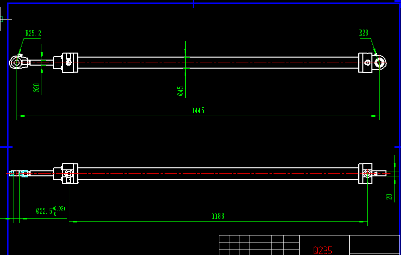 液压升降机二维图CAD