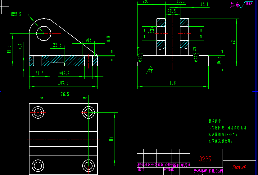 液压升降机二维图CAD