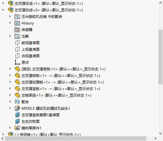 玉米脱粒机sw+CAD