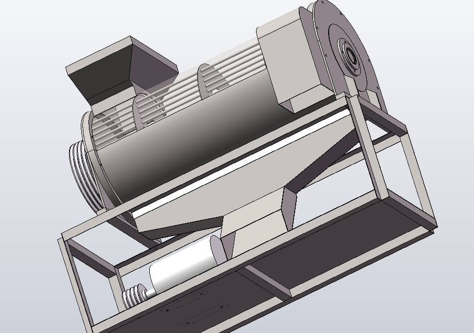 玉米脱粒机sw+CAD
