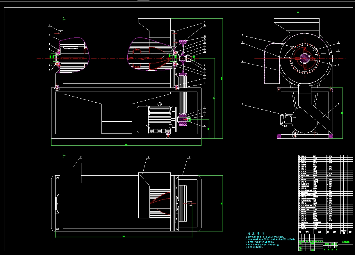 玉米脱粒机sw+CAD