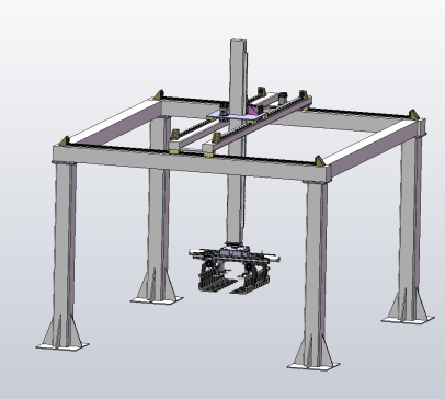 直角坐标型码垛机械手三维SW2021无参+CAD