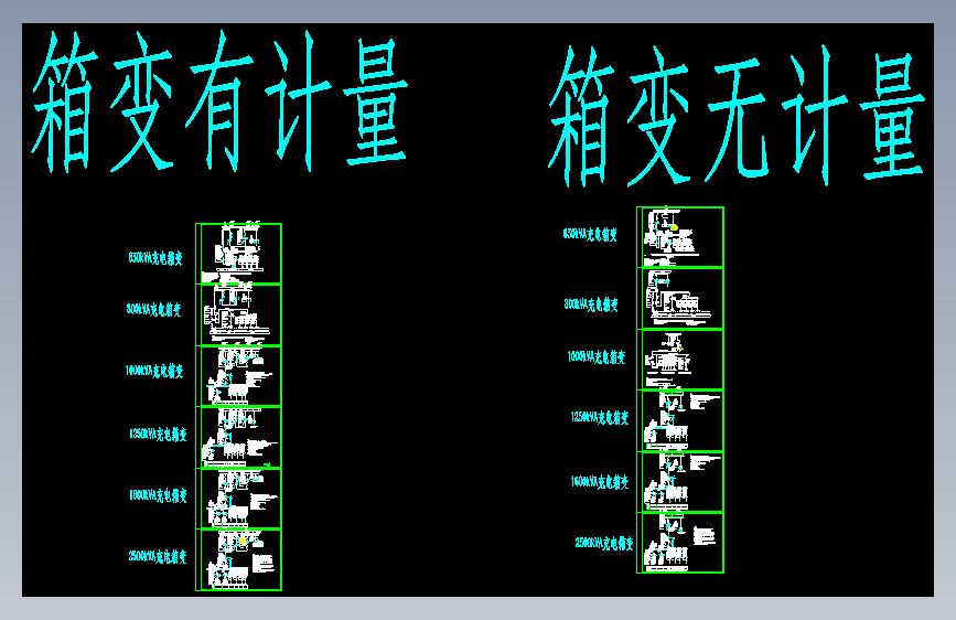 充电站配套箱变图纸