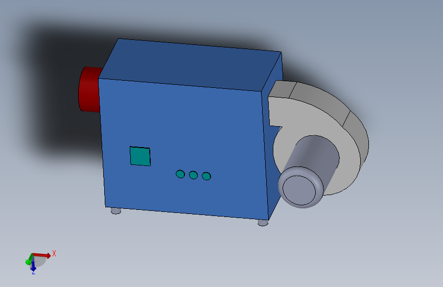 工业热风机三维SW2015带参