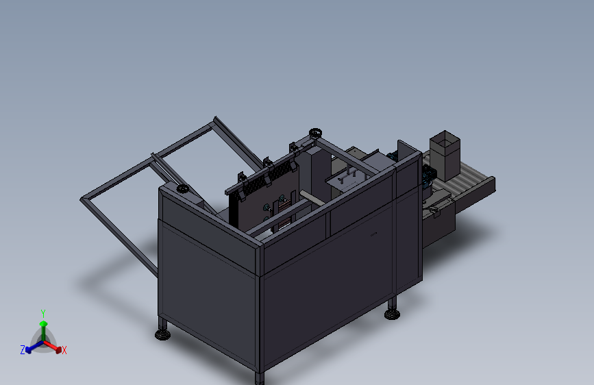 纸箱成型机  机械设备设计3D模型 设计素材