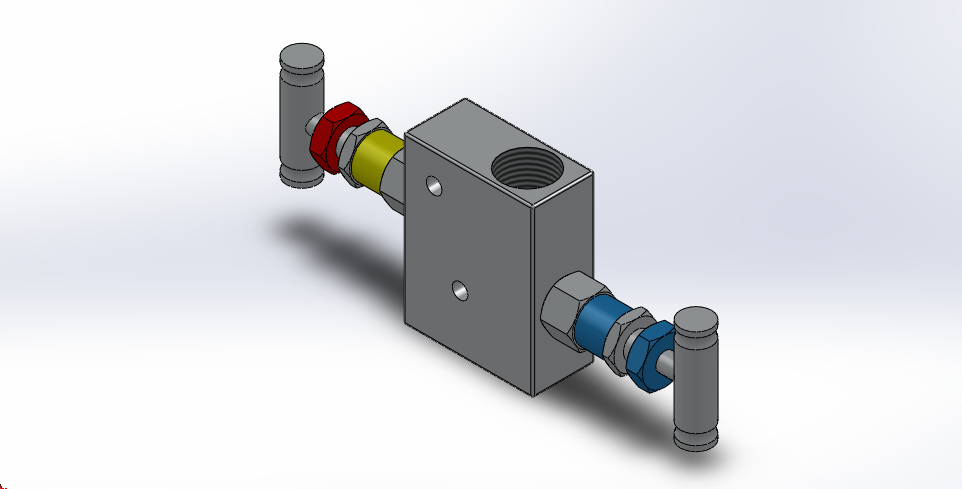 3种EF-3-4型二阀组和VX-22型二阀组模型图
