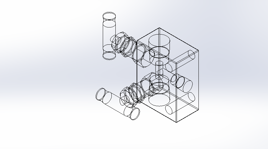 3种EF-3-4型二阀组和VX-22型二阀组模型图