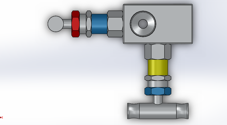3种EF-3-4型二阀组和VX-22型二阀组模型图
