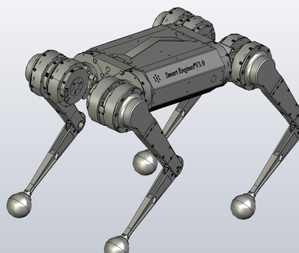 四足机器人 机器狗三维Stp无参