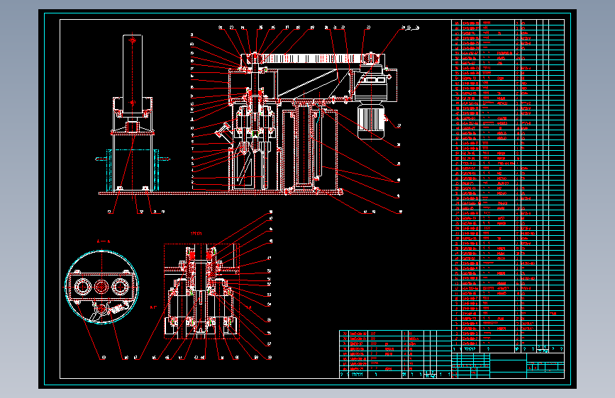 5L双行星搅拌机CAD