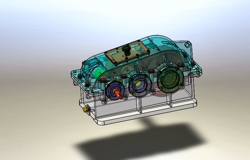 二级减速器solidworks模型